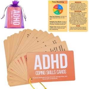 Strumenti Terapeutici Bifacciali per <span class=keywords><strong>ADHD</strong></span> e Carte con Tecniche di Gestione per <span class=keywords><strong>Adulti</strong></span> e Adolescenti - Funzioni Esecutive, Riduzione dell'Ansia e <span class=keywords><strong>ADHD</strong></span> - Product Image 1