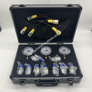 유압 압력 게이지 870 1400 3500 6000 8700 PSI 글리세린 50mm 63mm 100mm 바 휴대용 게이지 굴삭기 유압 부품 - Product Image 3