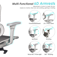 Siège de bureau ergonomique moderne en maille, confortable pour le gaming, inclinable, avec dossier réglable en hauteur et mécanisme synchro pour une longue utilisation assise