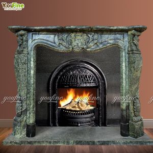 สไตล์ยุโรปคลาสสิกมือแกะสลักเตาผิงหินอ่อนสีเบจ - Product Image 5