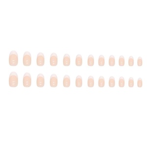 Ongles à presser French Tip Amande Courts Réutilisables <span class=keywords><strong>32</strong></span> Pièces 16 Tailles avec Mini Lime à Ongles en Plastique et Bandes Adhésives - Product Image 6