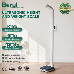 Báscula Ultrasónica de Altura y Peso de Alta Calidad con Rango de Medición: 50-210 cm y 3-200 kg, con Función de Lectura de Voz y Lectura de Noticias - Product Image 1