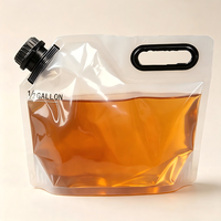 Pochettes souples à bec verseur de 1 gallon, 5L, 10L pour jus, eau, café, sirop, liquides alimentaires, sans BPA, anti-fuite, imprimées sur mesure
