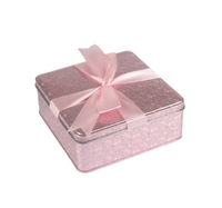 Boîte à biscuits en métal de forme carrée, ensemble de boîtes cadeaux, boîte en fer sur mesure, boîte en fer gravée au laser, boîte en étain personnalisée
