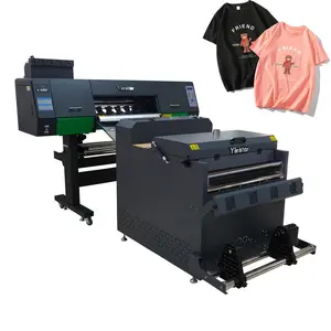 2024 최고의 품질 듀얼 헤드 고해상도 50cm 60cm 70cm 개인 맞춤형 t 셔츠 dtf 프린터 인쇄기와 셰이커
