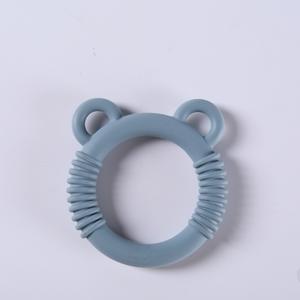 Suave Anti-succión bebé dedo oso círculo pulsera masticable mordedores calmante silicona palos de dentición forma redonda juguetes para bebés - Product Image 4