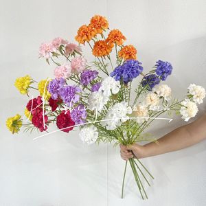 Artificial <b>Flower</b> Bouquet <b>Silk</b> <b>Flower</b> High Simulation Wedding Home Decoration Reusable Recyclable Single Branch - Product Image 1