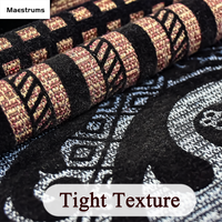 Tissu de revêtement en lin floqué personnalisé en gros, polyester, faux lin floqué, velours floqué adhésif, tissu de canapé