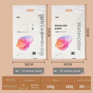 Papier aquarelle 180GSM 230GSM 4K, lot de 10 feuilles, feuilles d'entraînement pour examens artistiques, papier de peinture, vente en gros - Product Image 2