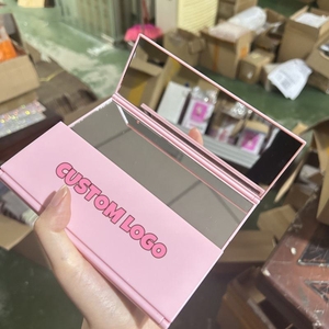 CF卸売プライベートロゴプリンセス長方形三つ折り折りたたみ式バニティプラスチックテーブル3ウェイミラー付きスタンド - Product Image 1