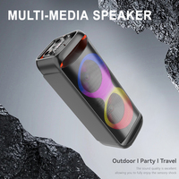 SING-E ZQS8828X Altavoz Bluetooth Portátil Multifuncional de 8 Pulgadas para Karaoke, Sistema de Sonido DJ de Alta Potencia con RGB, Ideal para Exteriores