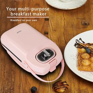 Máquina para Hacer Sándwiches Multifuncional Portátil 5 en 1 con Enchufe del Reino Unido, Tostadora Eléctrica para el Hogar, Máquina para Hacer Waffles y Desayunos con Asa y Temporizador - Product Image 4