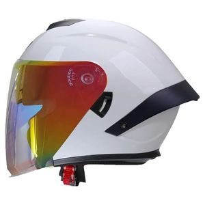 Nuovo Casco Moto Mezza Faccia di Tendenza in ABS con Doppia Visiera Taglia Unica per Tutte le Stagioni - Product Image 3