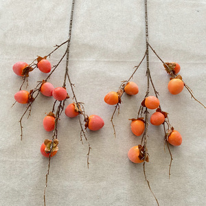 Branche d'artichaut artificielle Suzume II 95 cm, fruits rouges et jaunes pour la décoration intérieure, décoration végétale - Product Image 4