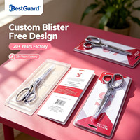 Blister Personalizado para Tijeras, Envase Transparente Desechable de PET/PP, Cubierta de Plástico para Herramientas, Embalaje para Venta Minorista