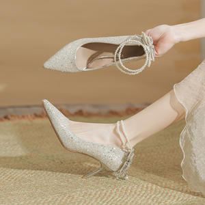 Scarpe <span class=keywords><strong>da</strong></span> Donna Eleganti con Tacco a Spillo, Punta Chiusa, Design Leggero e Sottile, <span class=keywords><strong>Sandali</strong></span> con Tacco per Abiti Eleganti - Product Image 1