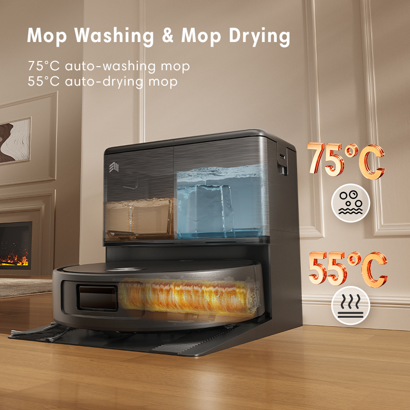 New Arrival 30000pa Self-cleaning 75&deg;C Auto-washing Mop 55&deg;C Auto-drying Mop Sweeping Aspirateur Aspiradora <strong>Robot</strong> <strong>Vacuum</strong> Cleaner