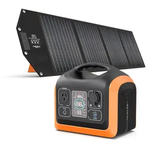 600W Energy-efficient Power Station Portable Solar Generator Panel Sets Charging Power Station