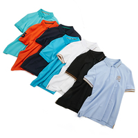 Polo en coton pour homme, vente chaude 2026, couleur personnalisée bleu et blanc, broderie et impression sur polo