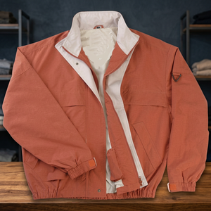 Nouvelle veste d'hiver pour homme, style hip-hop, en toile fine enduite, respirante, imperméable, coupe-vent, réversible, avec boutons - Product Image 2