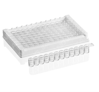 Paquet individuel stérile gamma à haute reliure jetable à fond plat blanc et noir 96 plaques Elisa détachables bien