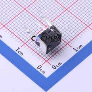 KH-6X6X6H-ZJ Tactile Switch Through hole Switch Single Pole Single Throw Round Button Right Angle Insert With Bracket - Product Image 2