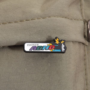 مدعوم من بطارية ADHD دبوس المينا الوعي بالصحة العقلية بروش متنوعة الأعصاب مجوهرات هدية بالجملة - Product Image 3