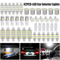 Kit Lampu LED Interior T10 Combo 42 Buah, Lampu Pengganti untuk Lampu Dome, Lampu Baca, dan Lampu Plat Nomor