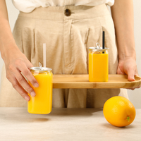 Canette en PET transparente de 250 ml, 330 ml, 500 ml avec anneau d'ouverture facile pour jus, boissons, café infusé à froid
