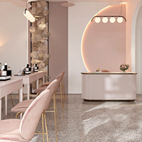 Décoration de boutique haut de gamme, étagères décoratives sur mesure pour salon de beauté, éclairage LED, MDF écologique, utilisation pour bar à parfums, salons de beauté