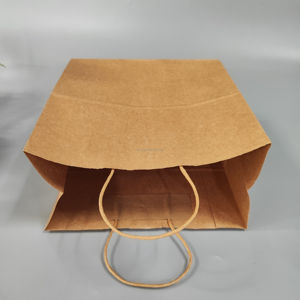 Bolsas de papel Kraft marrón personalizadas, duraderas y ecológicas, cupón de 1000 $ para compras al por mayor - Product Image 5