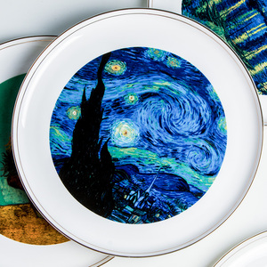 Van Gogh Painting vassoio da portata in ceramica piatti per la cena in porcellana Fine Bone China - Product Image 3