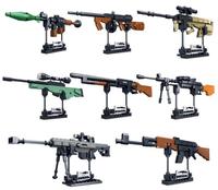 Série militaire arme jouet modèle jouet pistolet HK416 assemblage ak 47 pistolet bricolage assemblage brique ensemble pistolet jouet