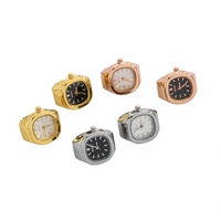 Montre-bague de luxe en acier inoxydable - Nouvelle montre-bague rectangulaire très vendue - Best-seller sur AliExpress & pour une affichage clair de l'heure