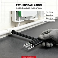 Cable de Fibra Óptica en Forma de Mariposa FTTH de Alta Calidad G.652 PVC para Uso Interior/Exterior