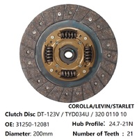 Disque d'embrayage automatique en caoutchouc 31250-12081 DT-123V pour Toyota Corolla Carina Corona – Vente en gros fabricant