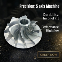Piezas de Torneado CNC de Alta Precisión OEM, Impulsor de Acero Inoxidable 304/316L/713 y Pulido para Maquinaria Industrial