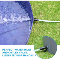 Hartplastik PVC Auslaufsicherer Schwimmpool Hunde-Watpool Zusammenklappbare Haustier-Badewanne für Kleine Mittlere Große Hunde Wasserbecken