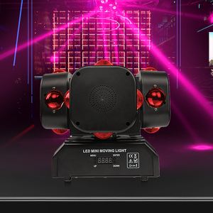 Luz de cabeza móvil RGBW 4 en 1 Led con efectos estroboscópicos Iluminación de escenario Haz giratorio para DJ Disco Club Music Party - Product Image 3