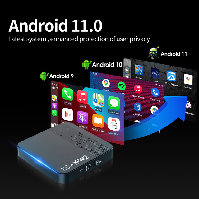 XS97 X-W2 4K Android TV Box HDR 2GB/16GB S905W2 WiFi6 IPTV Voice Remote