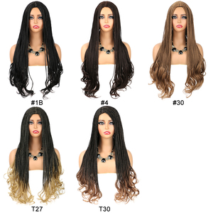 Extensión sintético de cabello trenzado de tres hebras rizadas francesas, fibra de alta temperatura, mecanismo de cola suelta, peluca alta para comercio exterior - Product Image 4