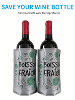 HANERSHI Bouteille isotherme portable réutilisable en PVC, compresse froide/chaude pour vin, bière, boissons 33*18CM Argent Confort Apaisant