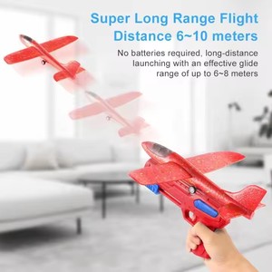 Avión de Espuma Volador Personalizado para Niños, Juguete de Exterior con Luz, Modelo de Pistola de Tiro Manual para Lanzar y Atrapar - Product Image 3