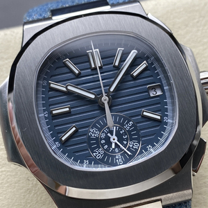PP5980 <span class=keywords><strong>Orologio</strong></span> <span class=keywords><strong>Automatico</strong></span> da <span class=keywords><strong>Uomo</strong></span> con Cinturino in Denim, Design Meccanico Elegante e Unico, Cronografo di Alta Qualità - Product Image 2