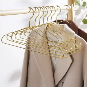Metal Hangers for Cloths Gold Light Weight Slim Aluminum Clothing Racks Multifunction Provided Golden Clothing Organizer 3000pcs