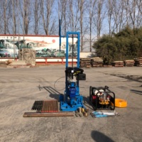 Foreuse compacte diesel 7,9 CV, profondeur 30 m, pompe à engrenages 46-91 mm, pour forage de carottage, échantillonnage de roche, béton et sol, et applications géologiques