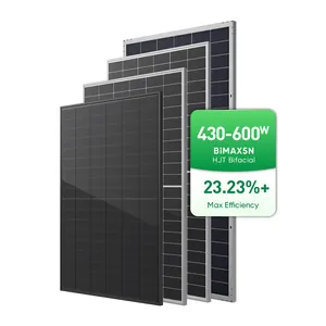 Büyük HJT güneş panelleri 400V 480W 500W 550W 600W Monocrystalline güneş paneli ile yüksek verimlilik