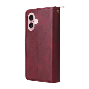 Étui portefeuille pour <span class=keywords><strong>iPhone</strong></span> 16 porte-cartes multifonctionnel antichoc en cuir PU fermeture éclair étuis de téléphone portable pour <span class=keywords><strong>iPhone</strong></span> - Product Image 2