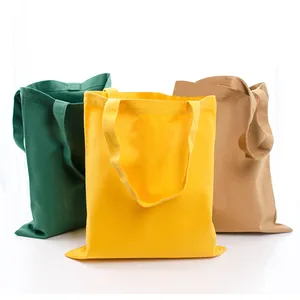 Bolsa de compras de algodón de colores, negro, blanco, rojo, verde, amarillo, azul, púrpura