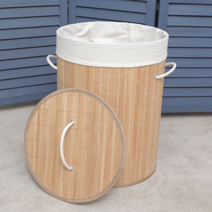 Panier de rangement pour vêtements tissés en bambou seau de rangement pour jouets vêtements boîte d'organisation pliable en <span class=keywords><strong>tissu</strong></span> - Product Image 2